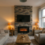 Media Wall Ideas UK: Faux Stone Fireplace & TV Wall Inspiration