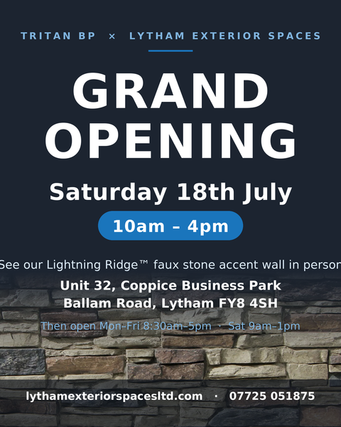 See Lightning Ridge™ In Person: Lytham Exterior Spaces Grand Opening — Saturday 18th July