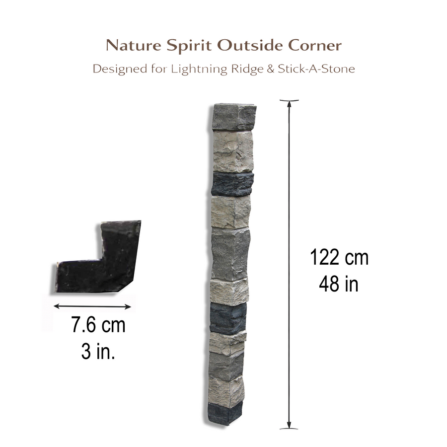 Universal faux stone outside corner, case of 4 - view 9