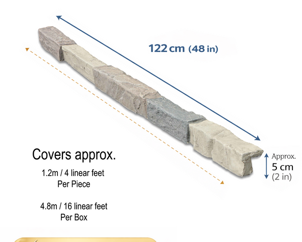 Universal Faux Stone Ledge Trim - 4 Pack