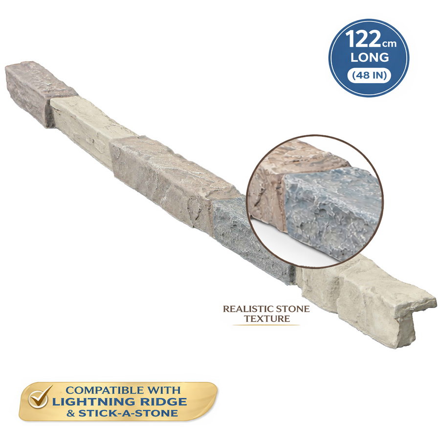 Universal faux stone ledge trim, 4 pack - view 3