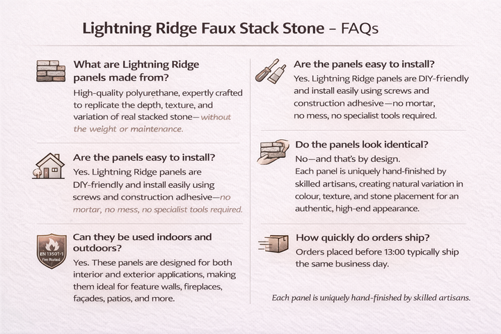 Faux Lightning Ridge stone wall panel - view 12