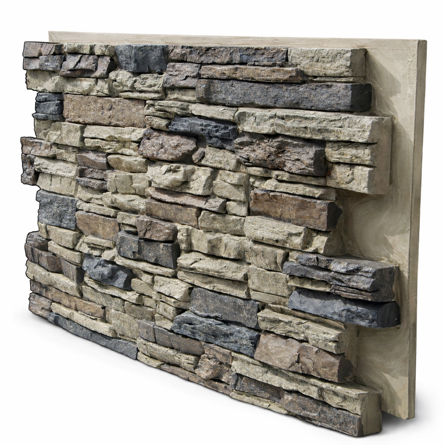 Faux Lightning Ridge stone wall panel