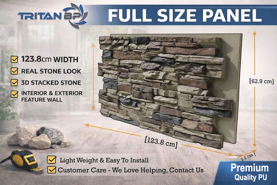 Faux Lightning Ridge stone wall panel - view 2