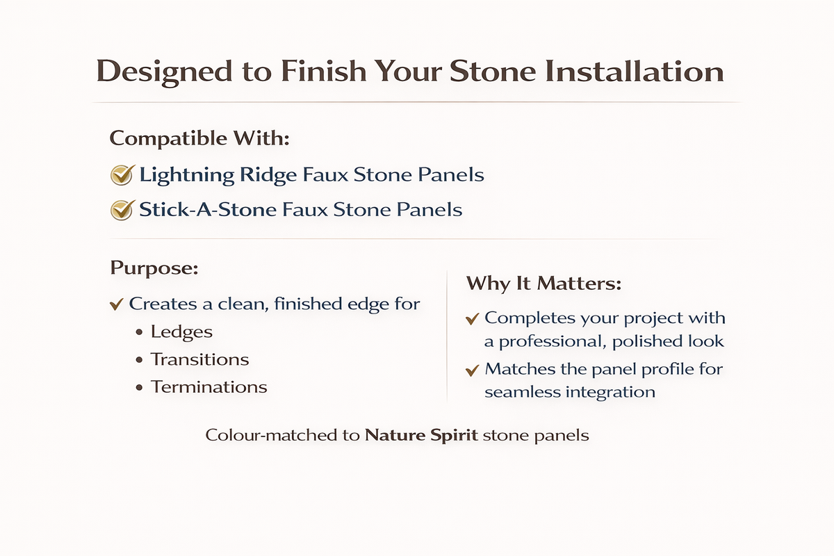 Universal Faux Stone Ledge Trim - 4 Pack