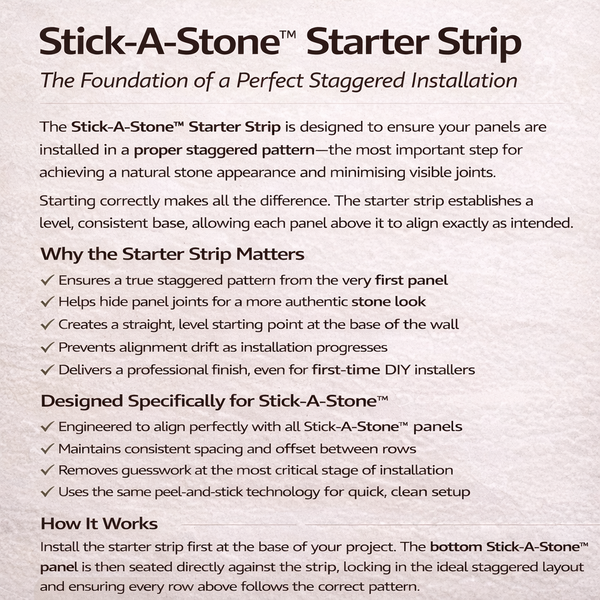 Stick-A-Stone Starter Strip