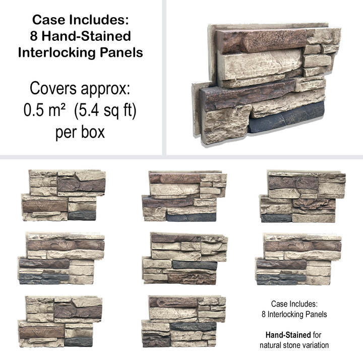 Stick-A-Stone peel and stick faux stone wall panel - view 2