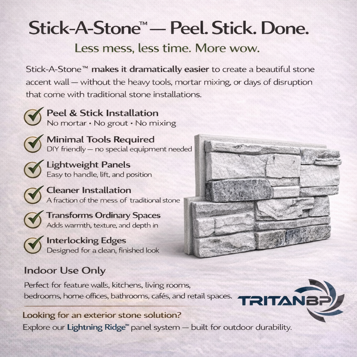 Stick-A-Stone peel and stick faux stone wall panel - view 18